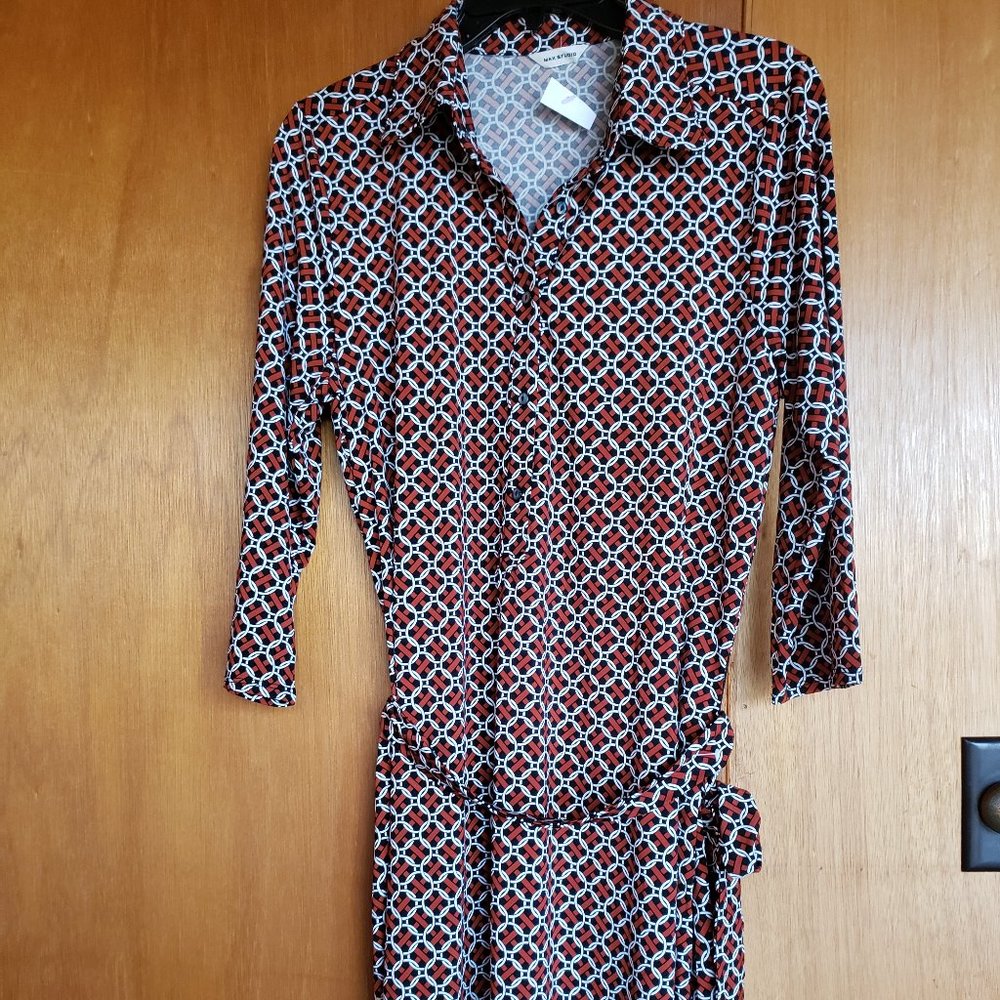 Max Studio Geometric Shirt Dress